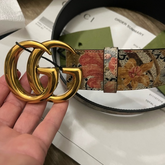 Gucci gf floral belt size 80 BNWT - Picture 1 of 9